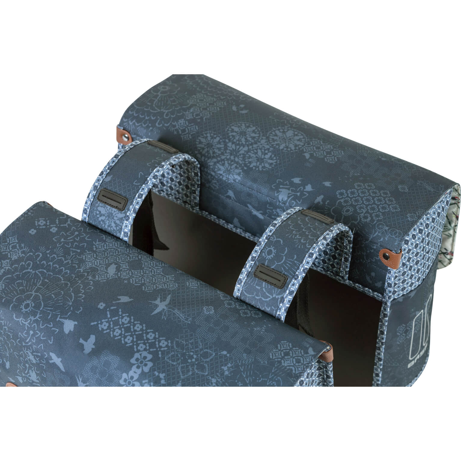 Basil fietstas dubbel Boheme indigo blauw 35L