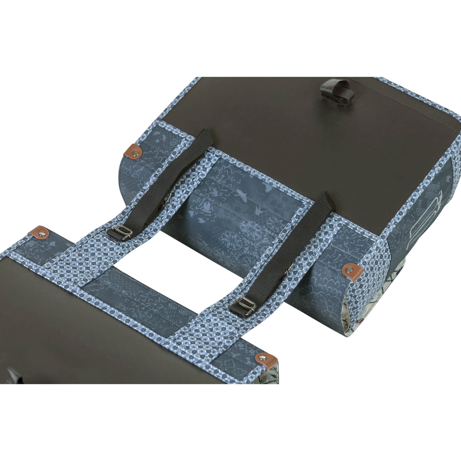 Basil fietstas dubbel Boheme indigo blauw 35L