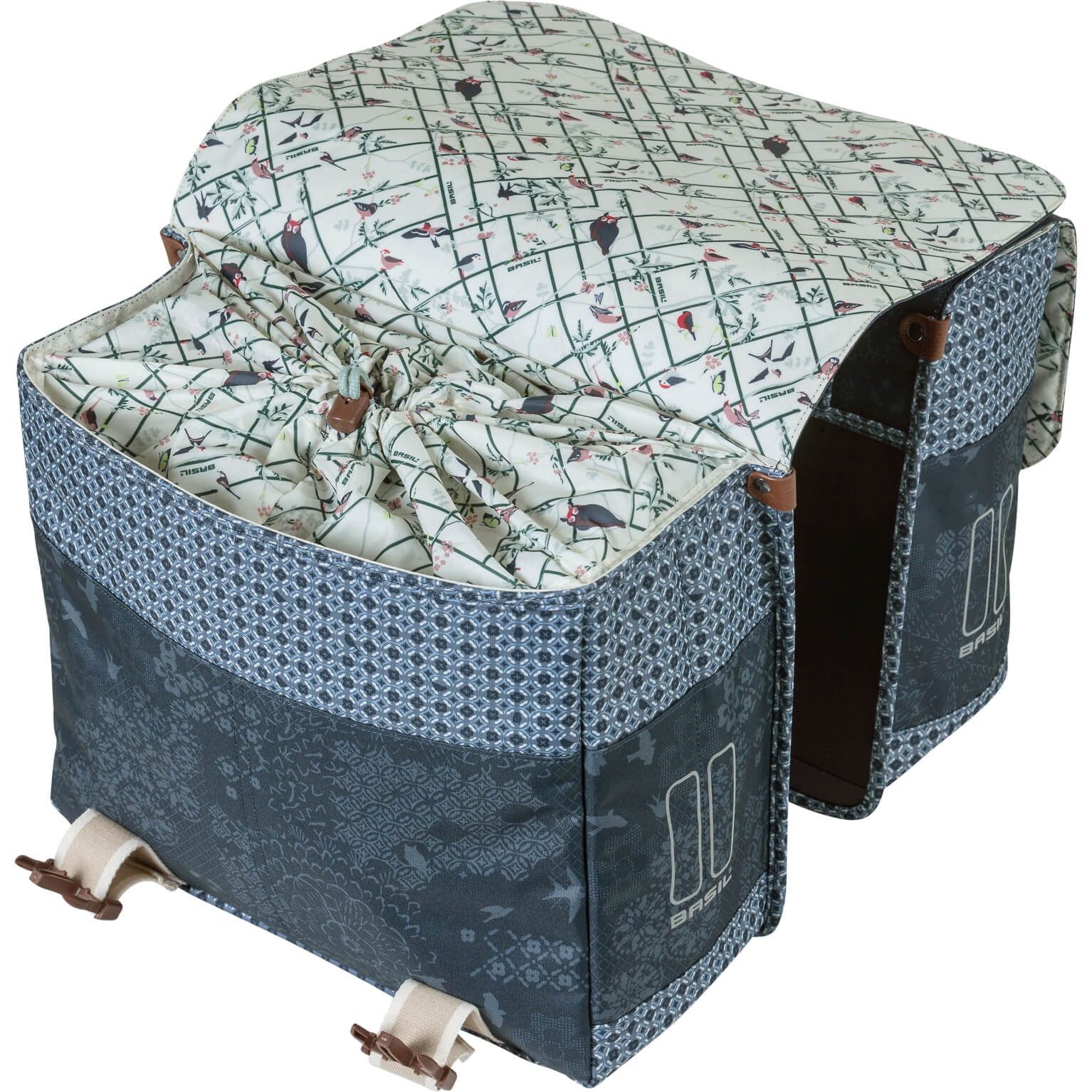 Basil fietstas dubbel Boheme indigo blauw 35L