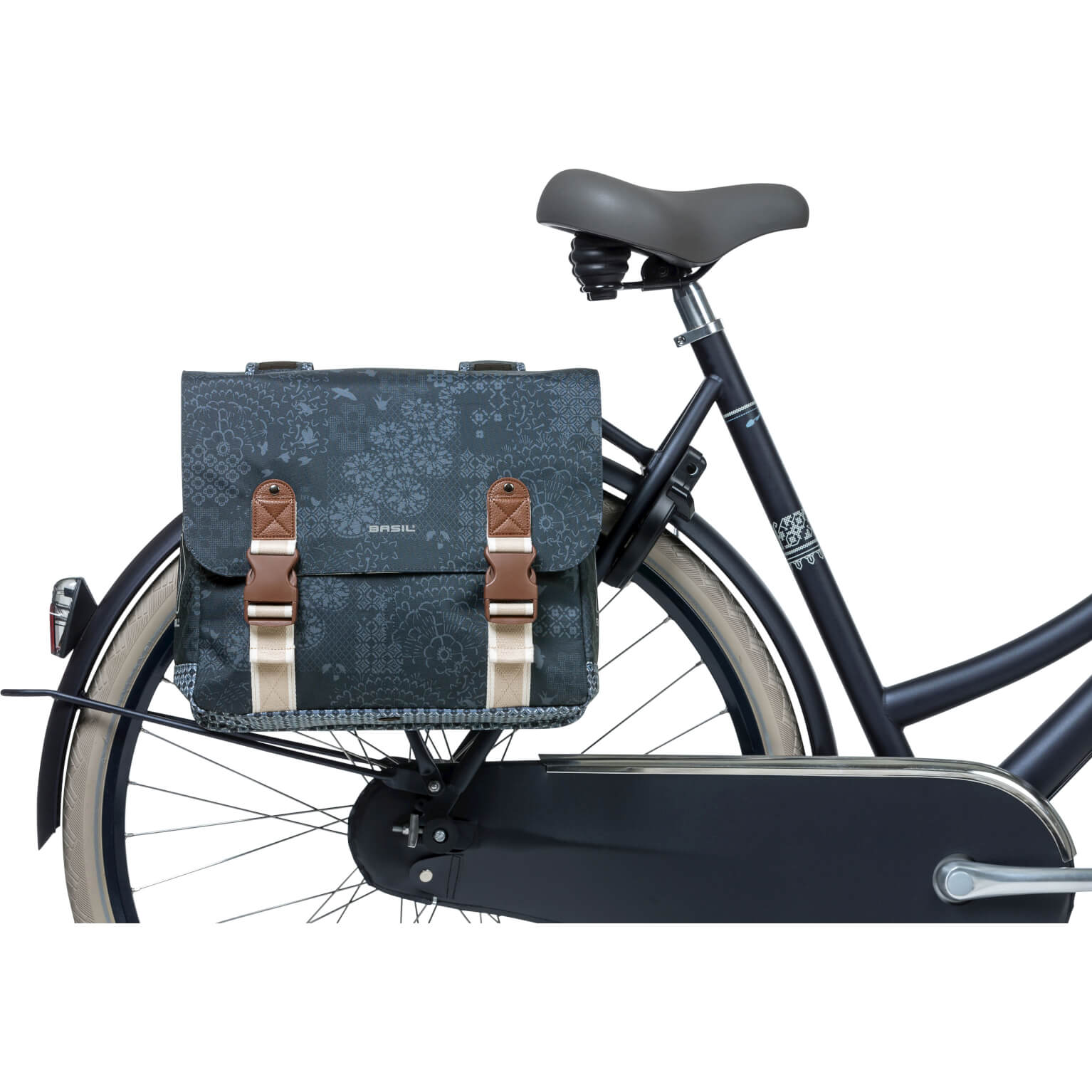 Basil fietstas dubbel Boheme indigo blauw 35L