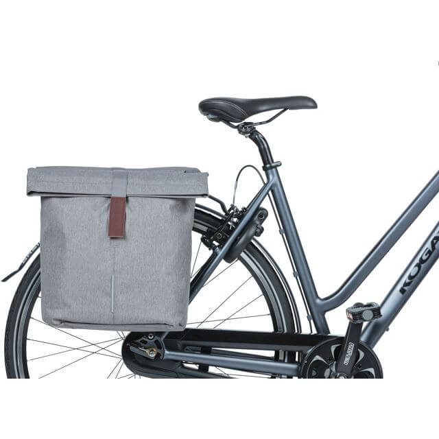 Basil fietstas dubbel City grijs melee 28-32L