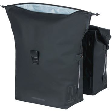 Basil fietstas dubbel SoHo Nordlight night zwart 41L