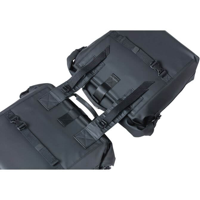 Basil fietstas dubbel SoHo Nordlight night zwart 41L