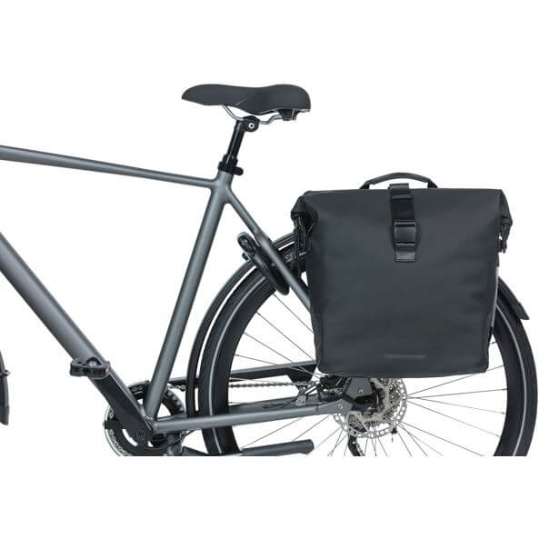 Basil fietstas dubbel SoHo Nordlight night zwart 41L