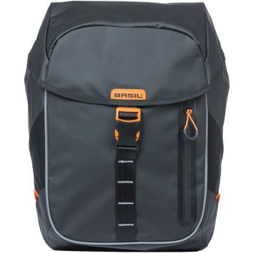 Basil rugtas Miles Tarpaulin zwart oranje 17L