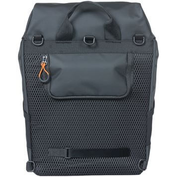 Basil rugtas Miles Tarpaulin zwart oranje 17L