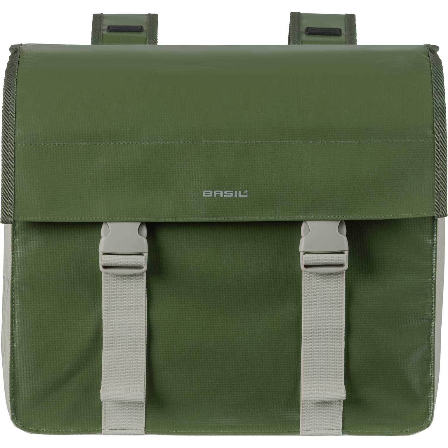 Basil fietstas dubbel Urban load moss groen / sand 48-53L