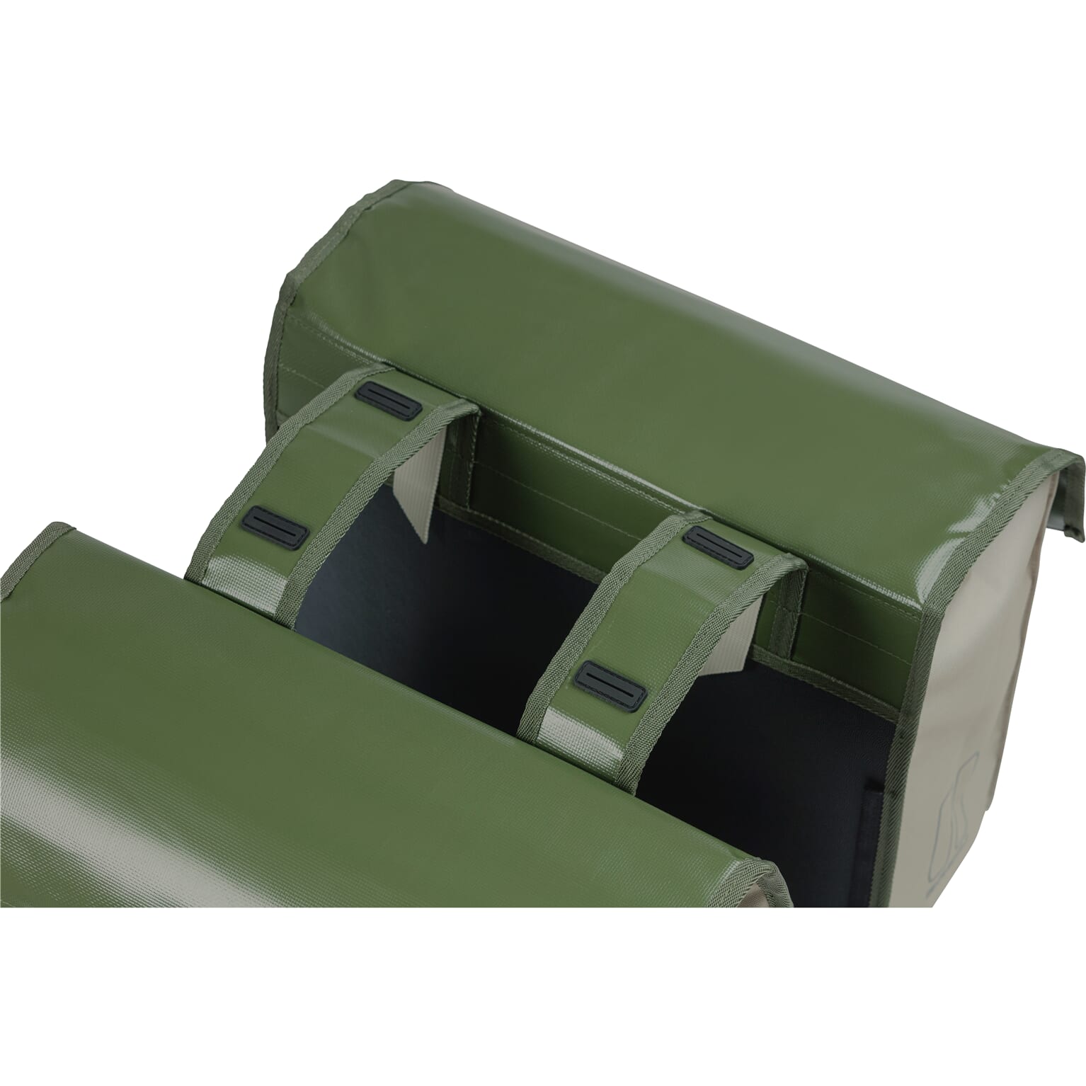 Basil fietstas dubbel Urban load moss groen / sand 48-53L