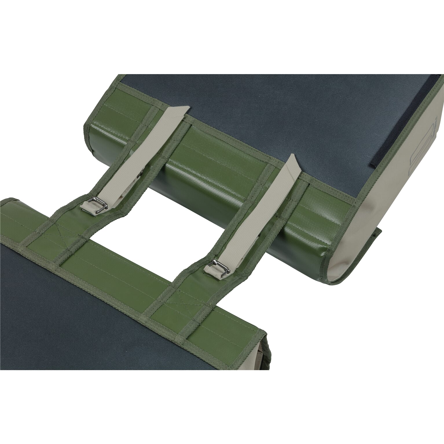 Basil fietstas dubbel Urban load moss groen / sand 48-53L