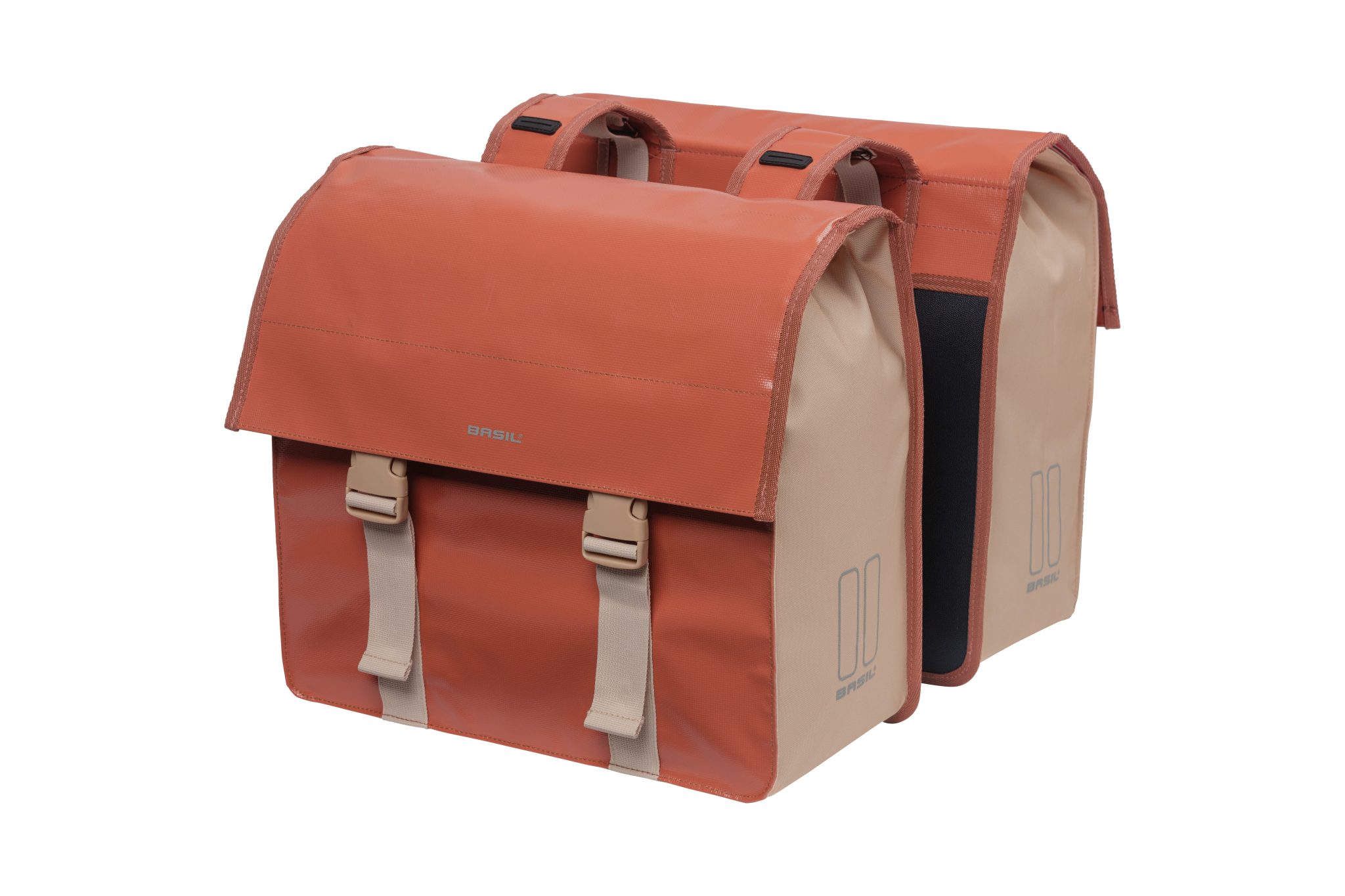 Basil fietstas dubbel Urban load terra rood/rose 48-53L