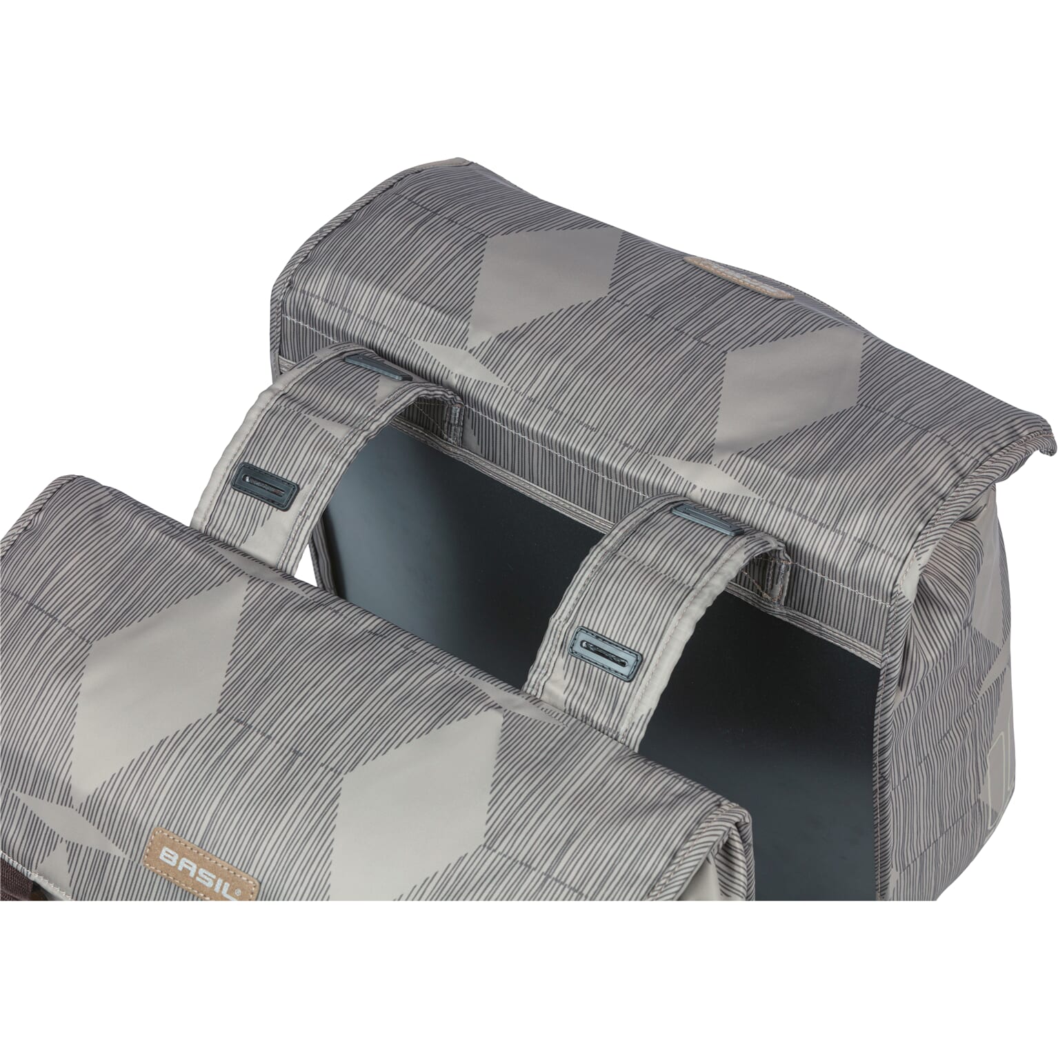 Basil fietstas dubbel Elegance chateau taupe 40-49L