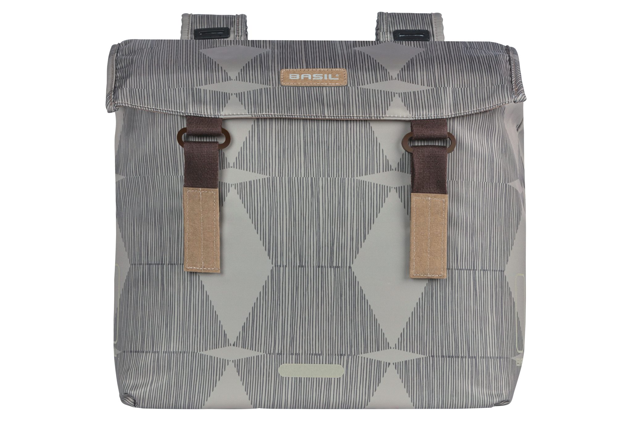 Basil fietstas dubbel Elegance chateau taupe 40-49L