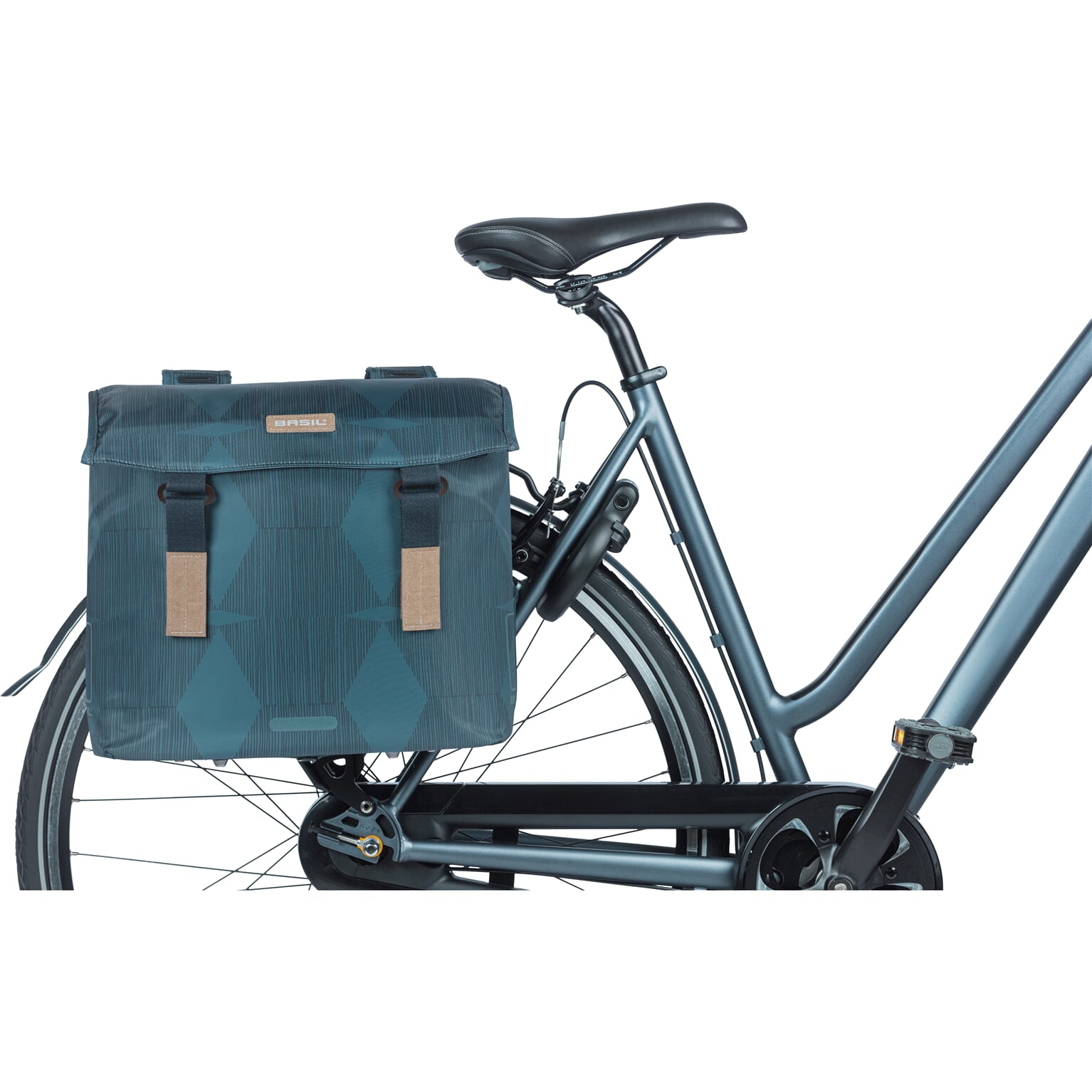 Basil fietstas dubbel Elegance estate blauw 40-49L