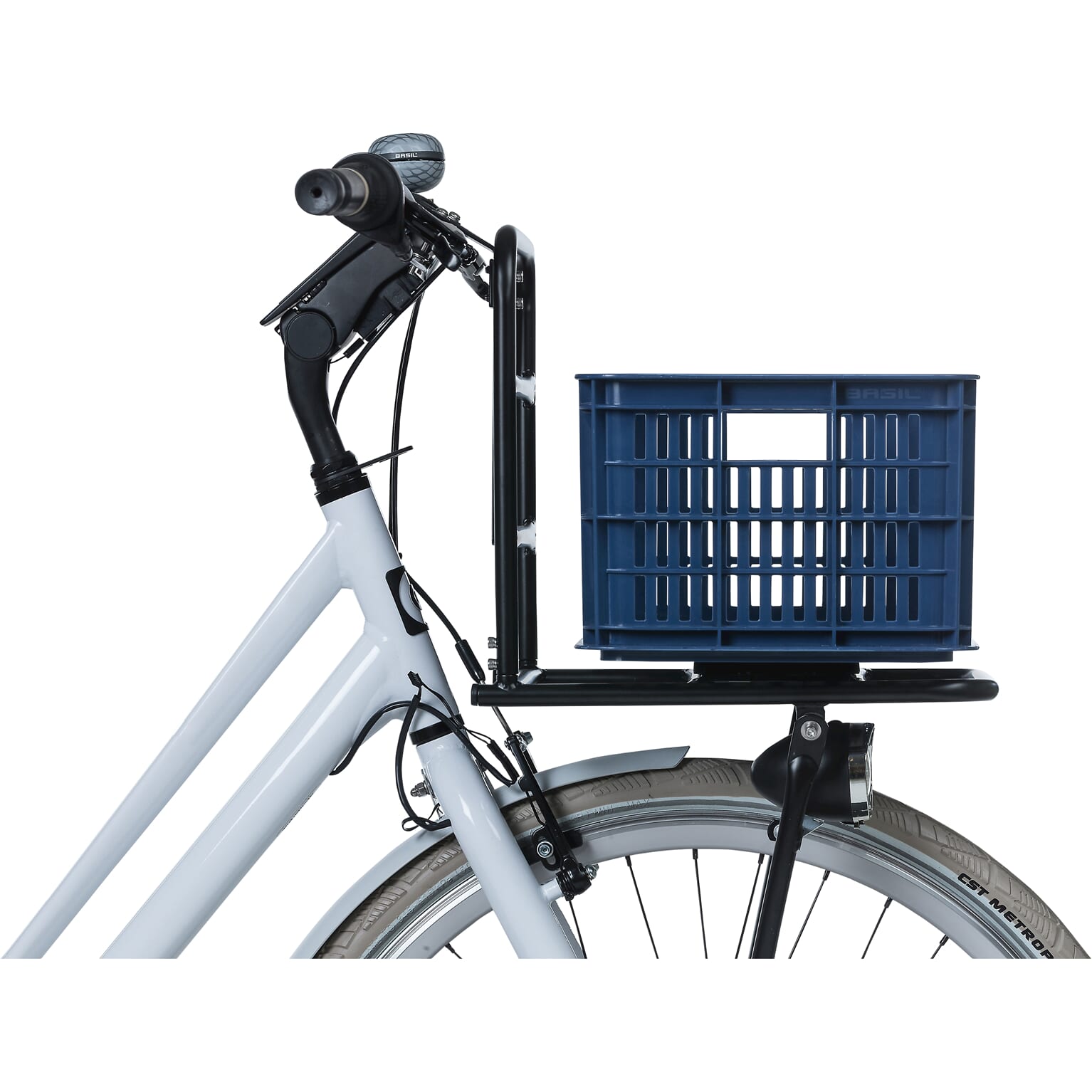 Basil fietskrat S blauw 17.5L recycled
