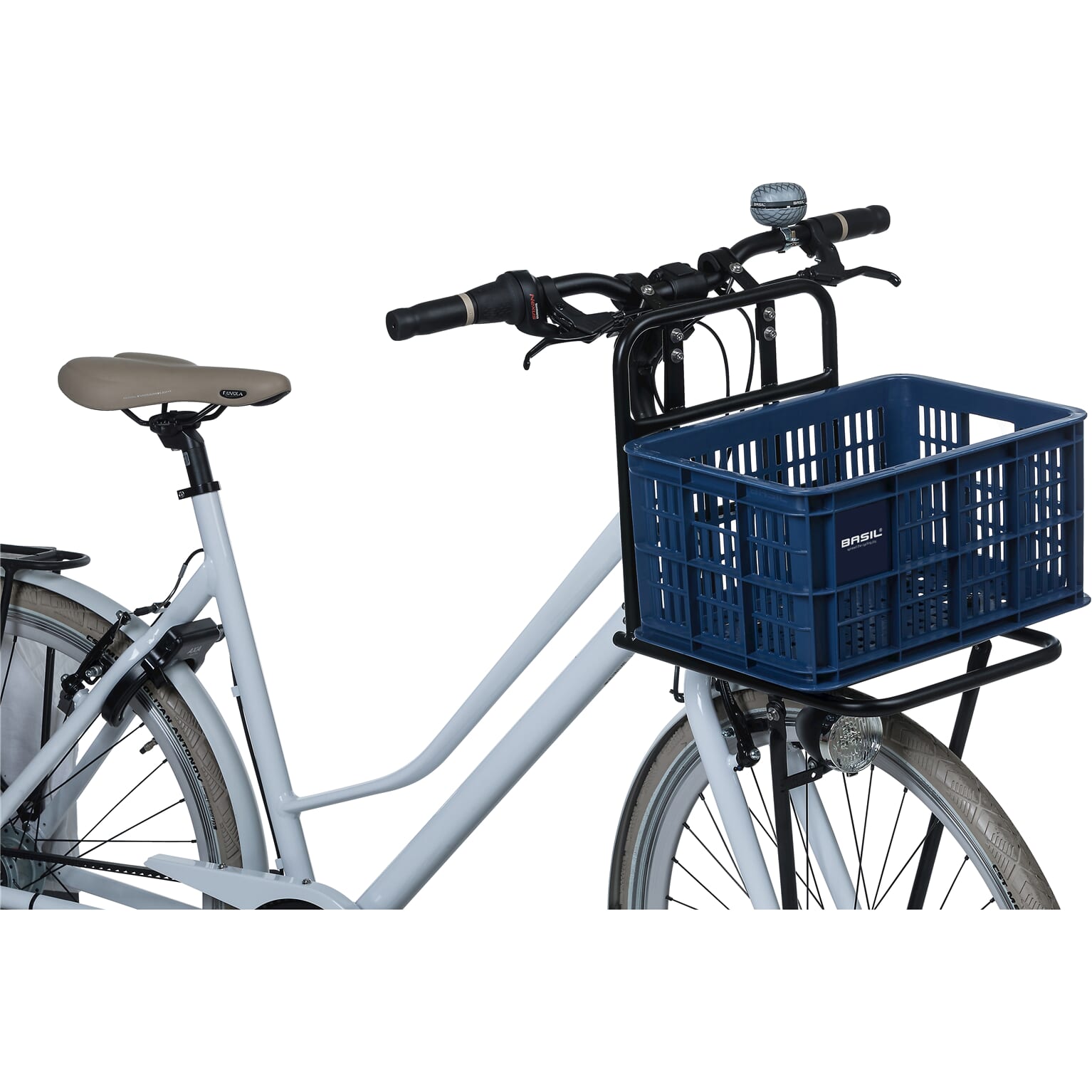 Basil fietskrat S blauw 17.5L recycled