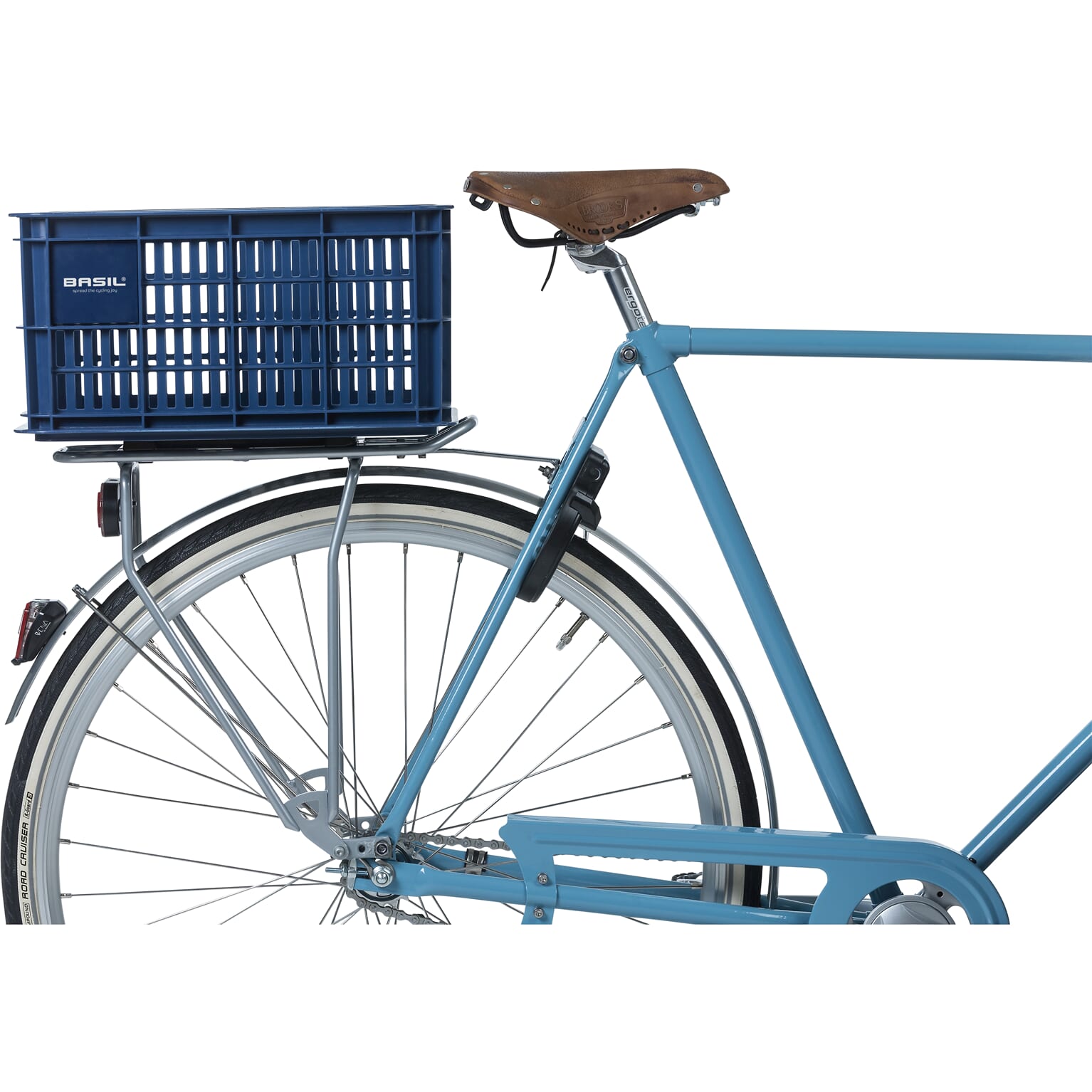 Basil fietskrat S blauw 17.5L recycled