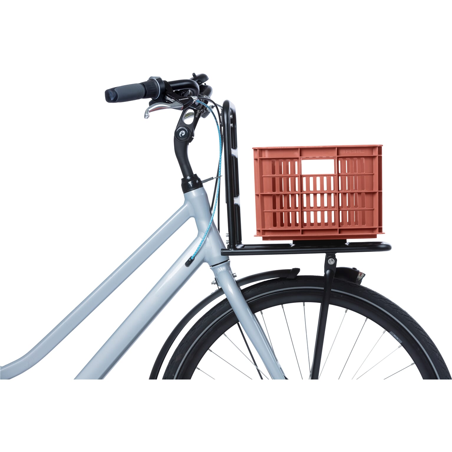 Basil fietskrat S terra rood 17.5L recycled