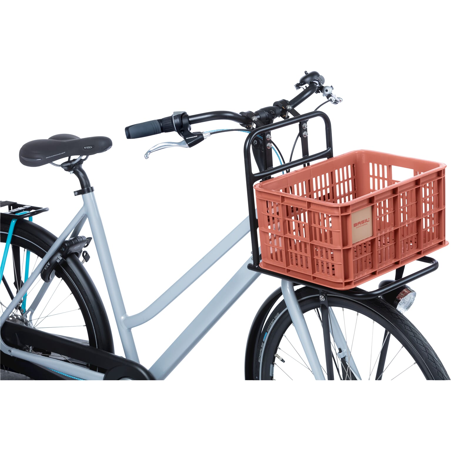 Basil fietskrat S terra rood 17.5L recycled