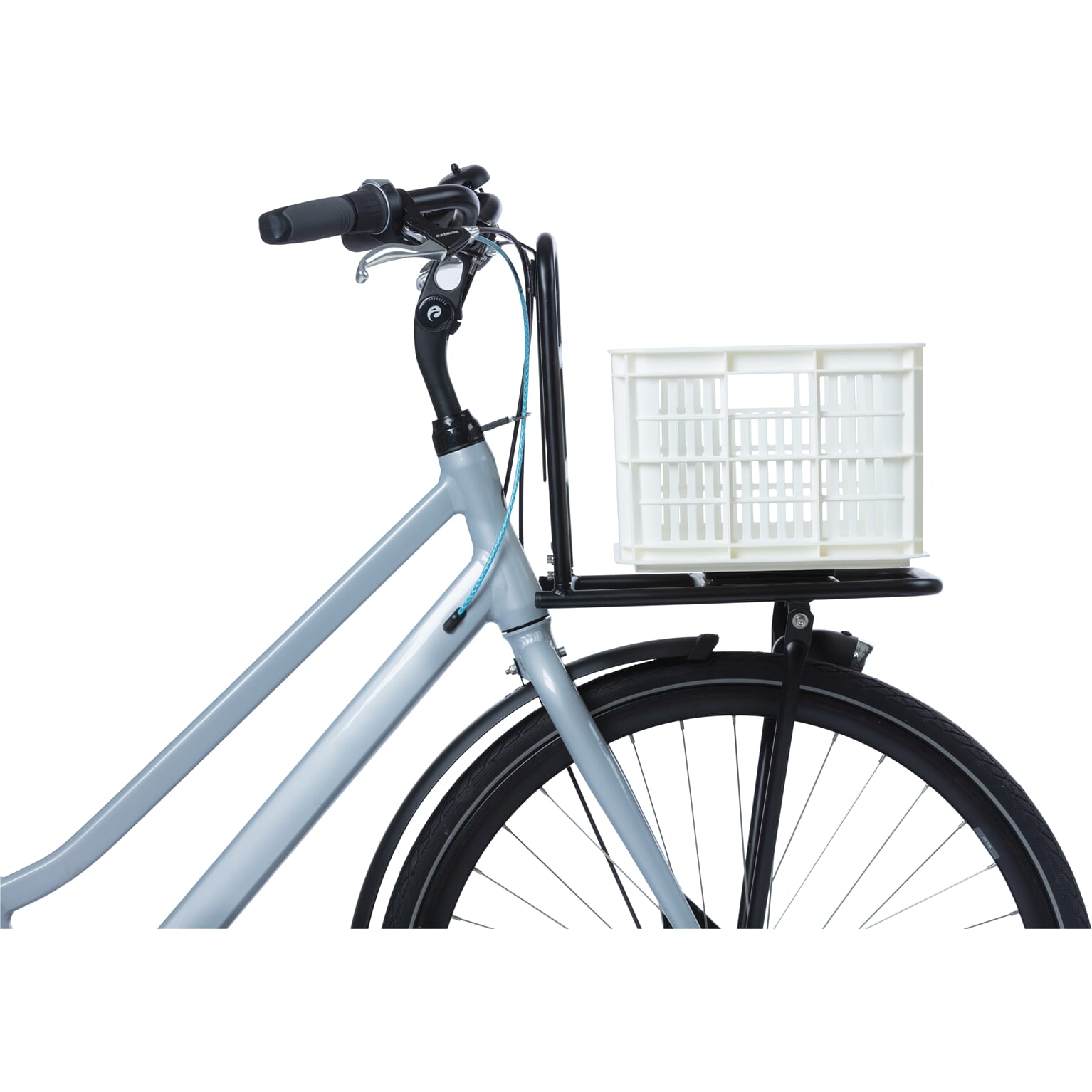 Basil fietskrat S bright wit 17.5L recycled