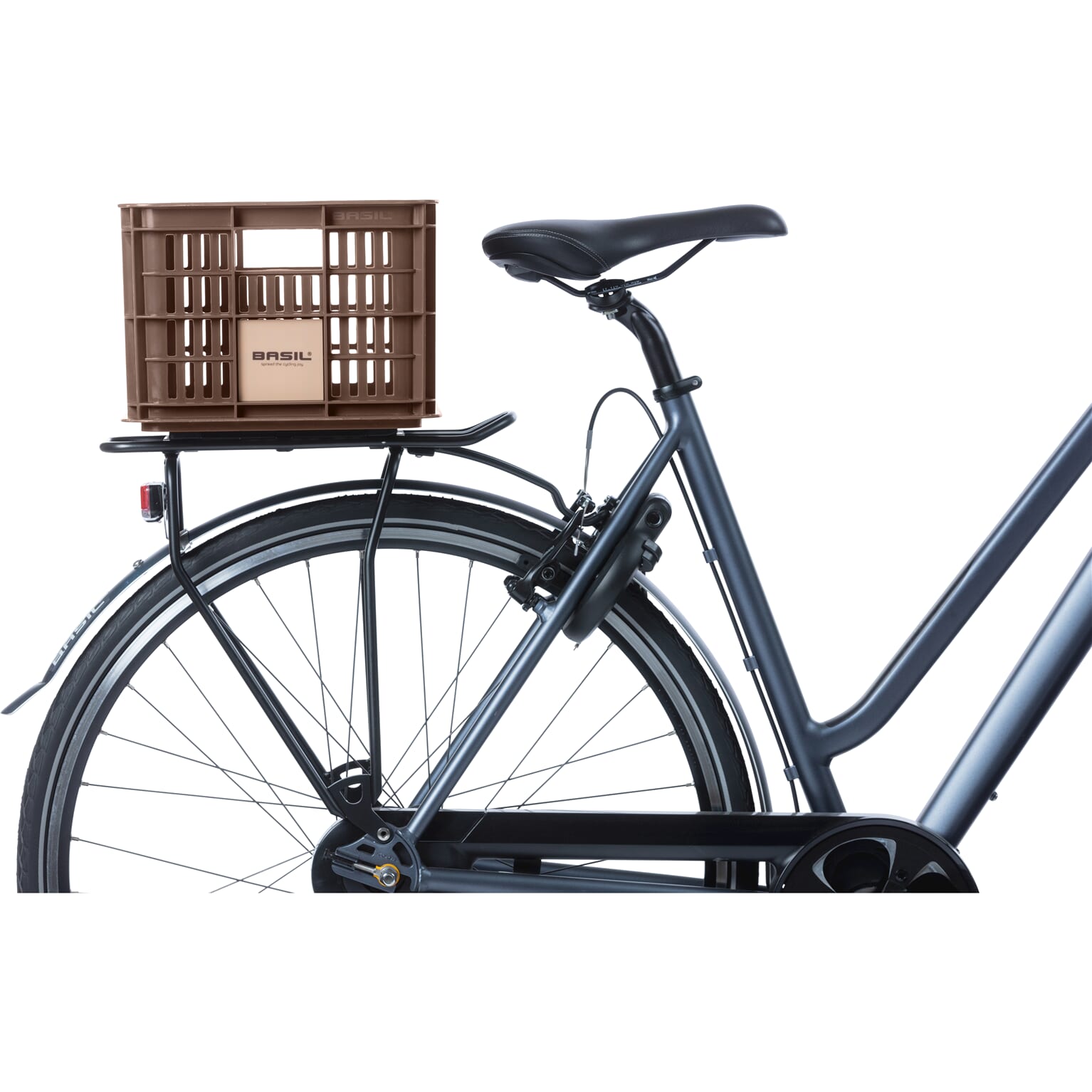 Basil fietskrat S bruin 17.5L recycled