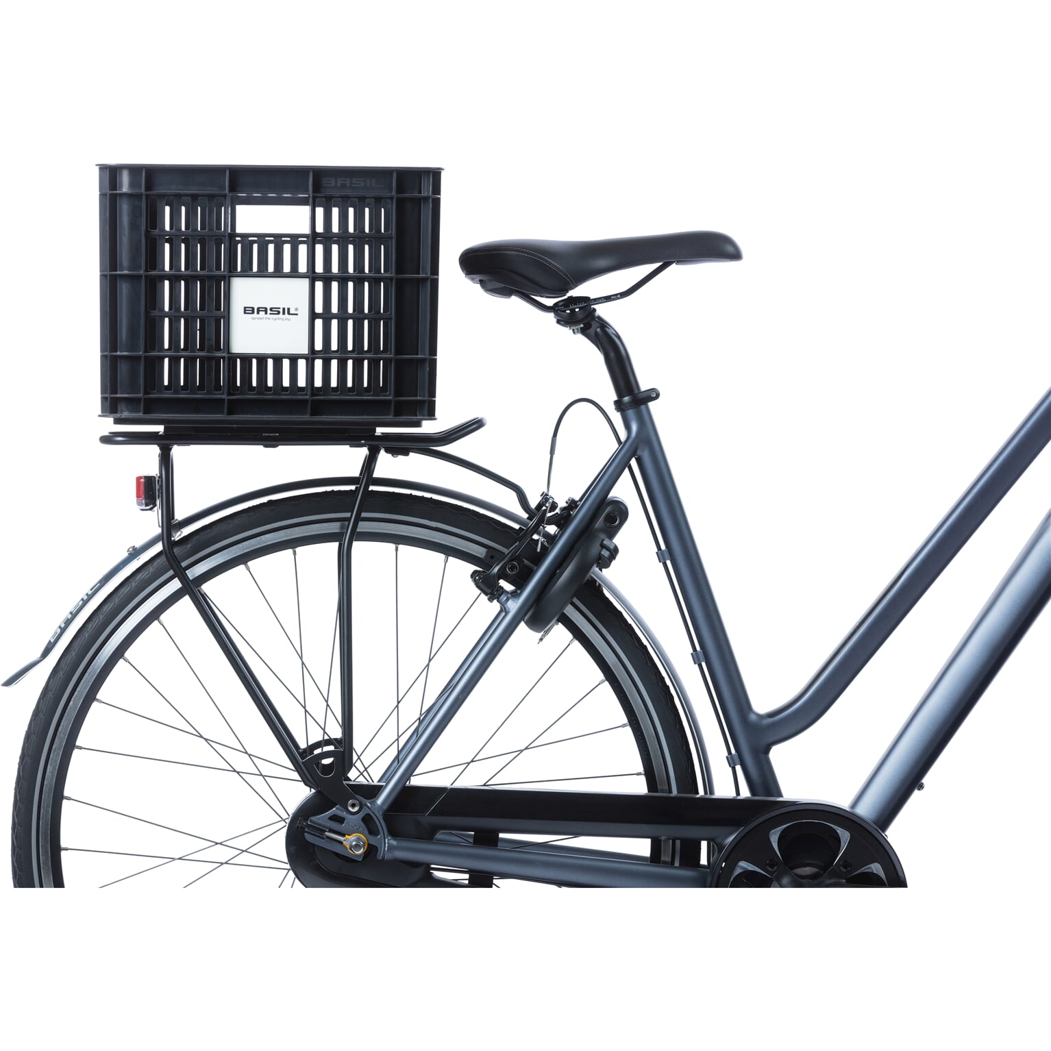 Basil fietskrat M - 29.5L - Recycled - Zwart