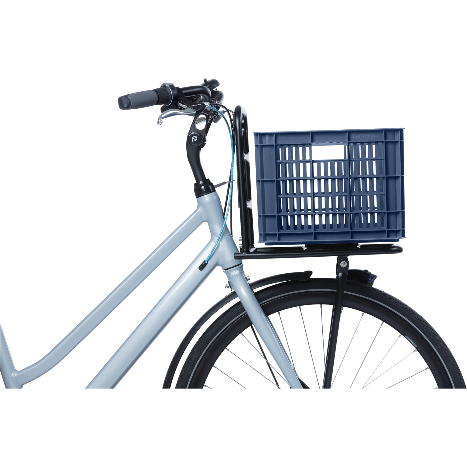 Basil fietskrat M blauw 29.5L recycled