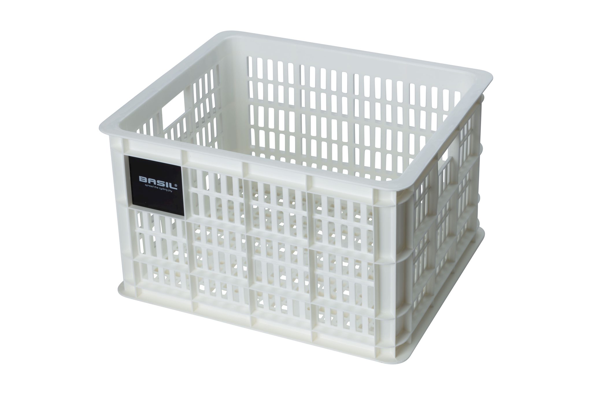 Basil fietskrat M bright wit 29.5L recycled