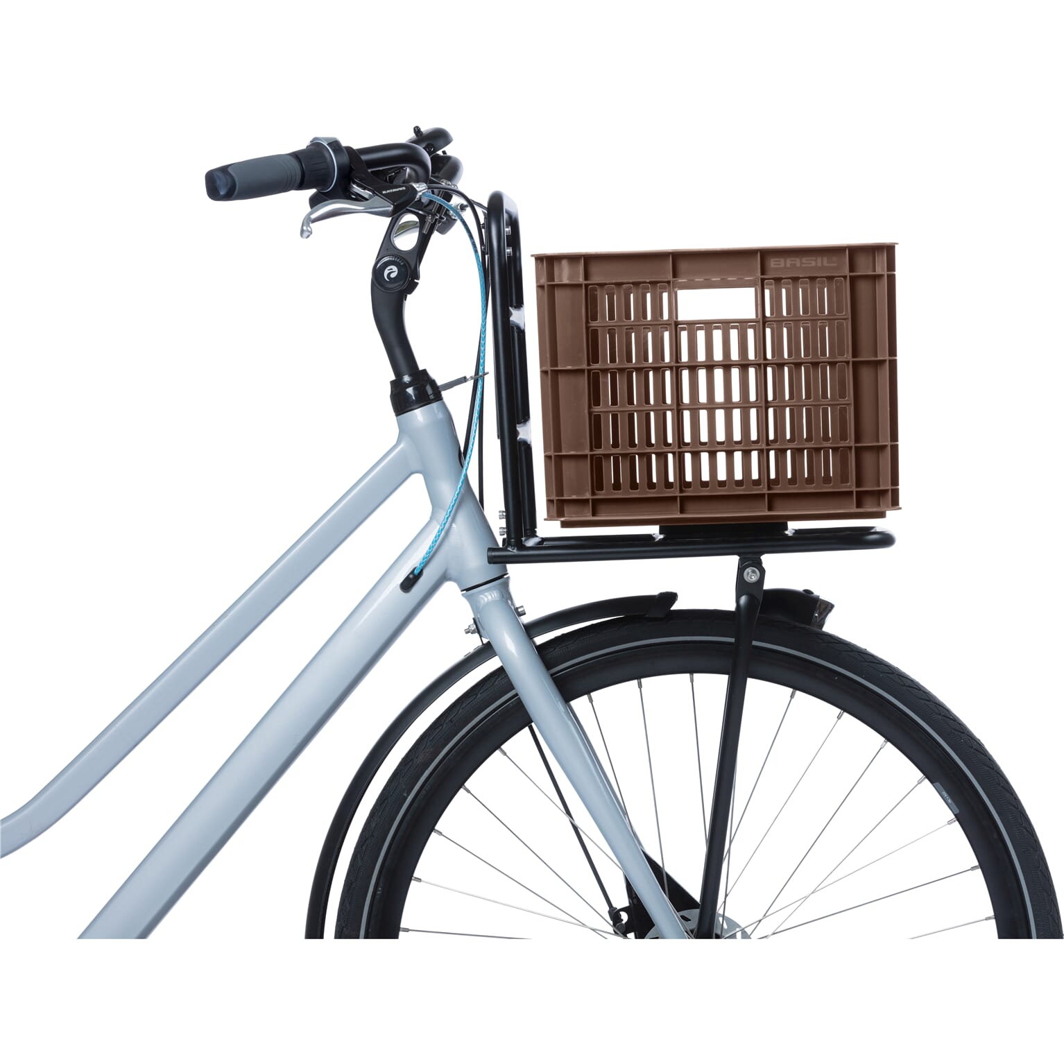 Basil fietskrat M bruin 29.5L recycled