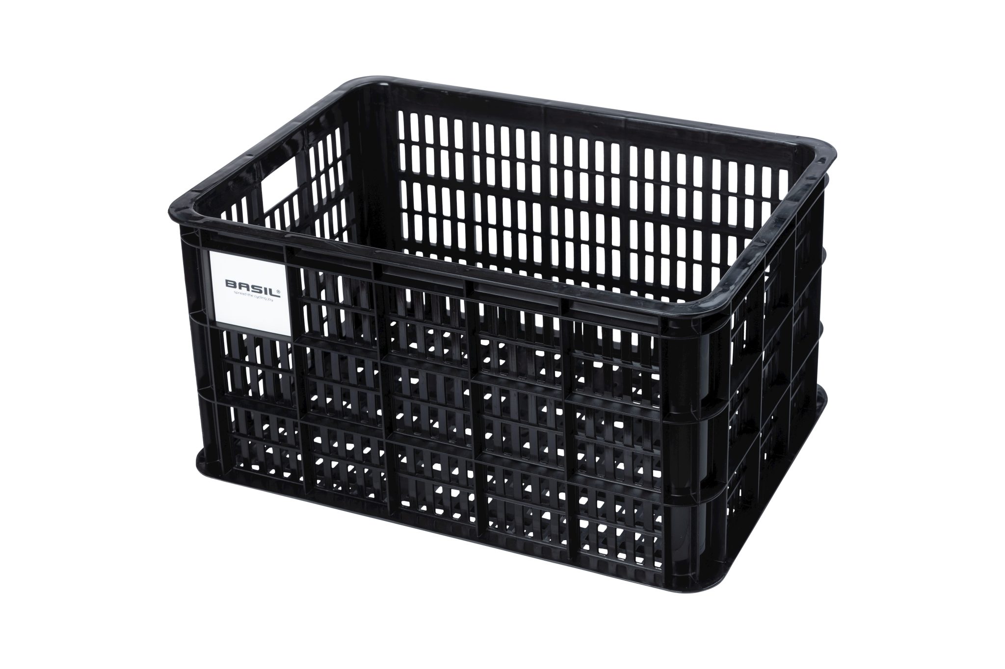 Basil fietskrat L - Zwart - 40L recycled