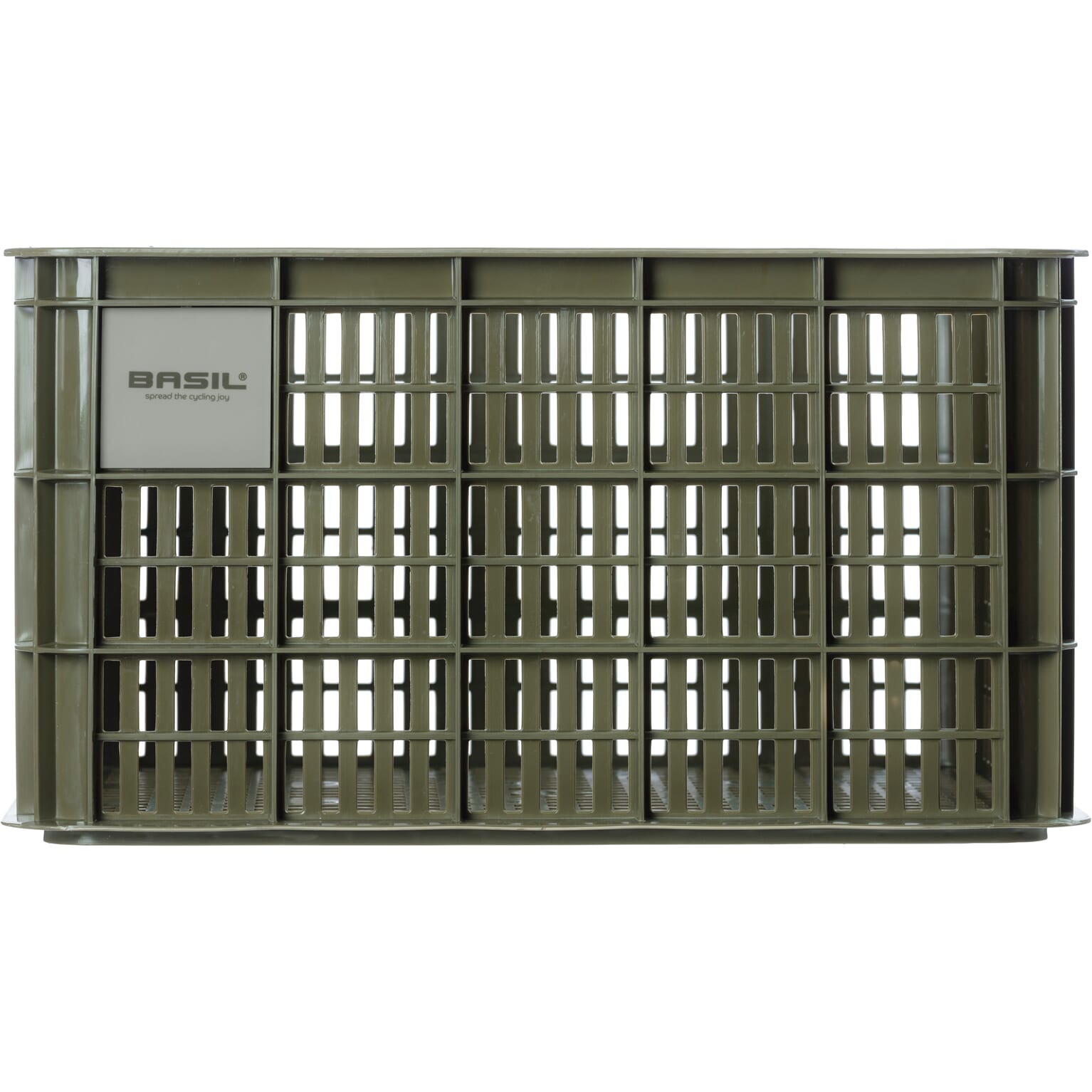 Basil fietskrat L moss groen 40L recycled