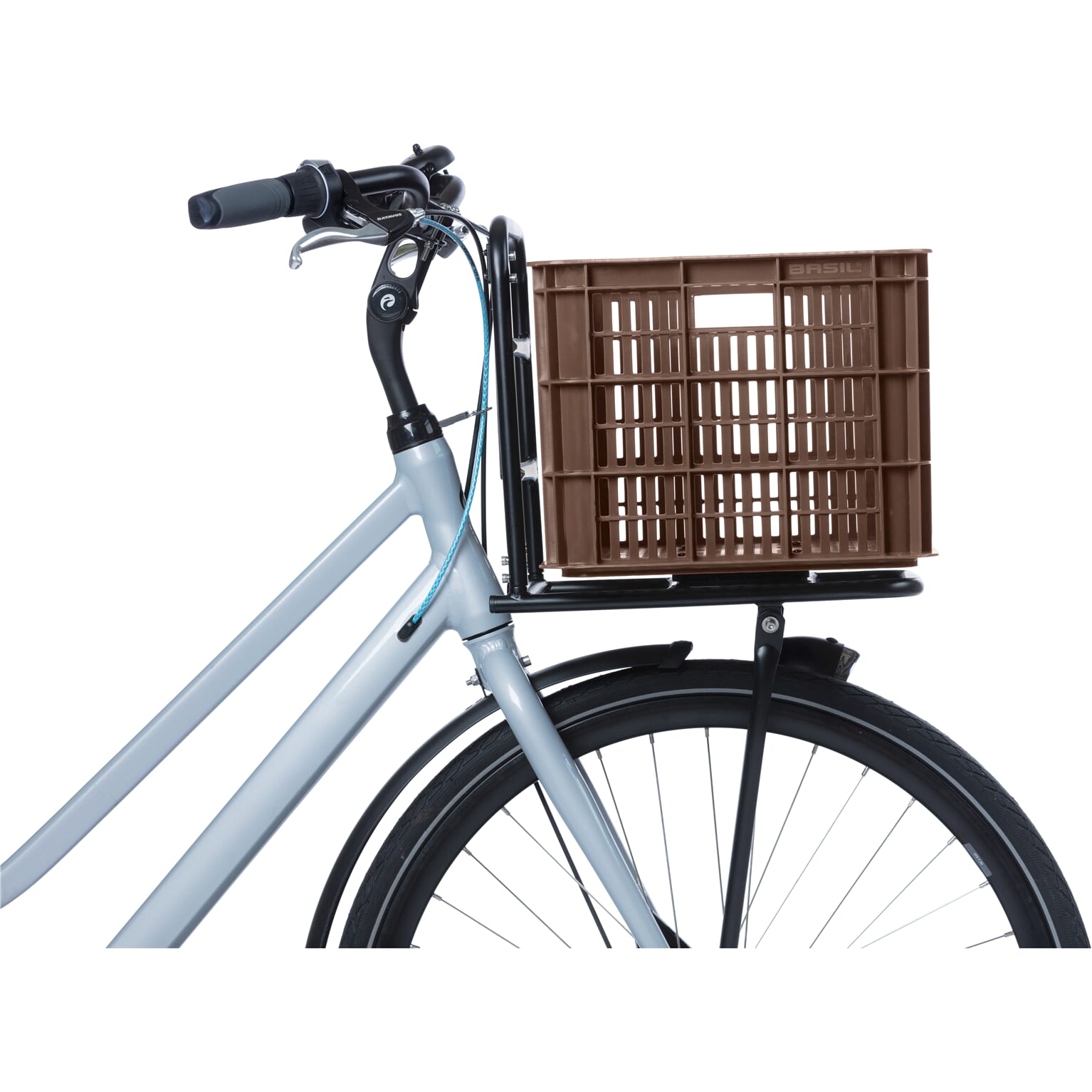 Basil fietskrat L bruin 40L recycled