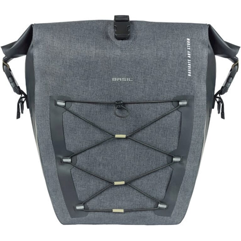 Basil fietstas enkel Navigator Storm MIK Side L zwart 25-31