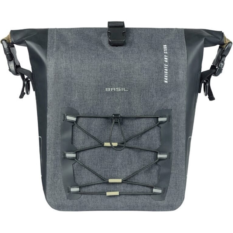 Basil fietstas enkel Navigator Storm MIK Side M zwart 12-15