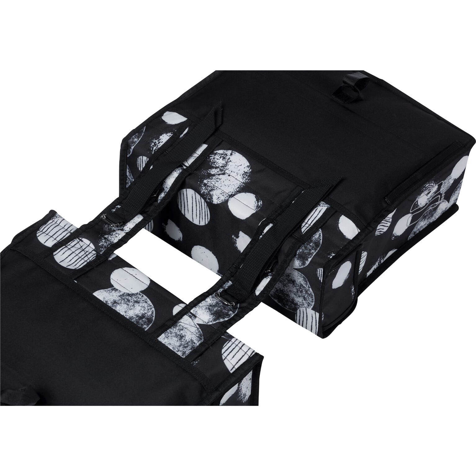 Basil fietstas dubbel Mara XL Sphere zwart/grijs 35L