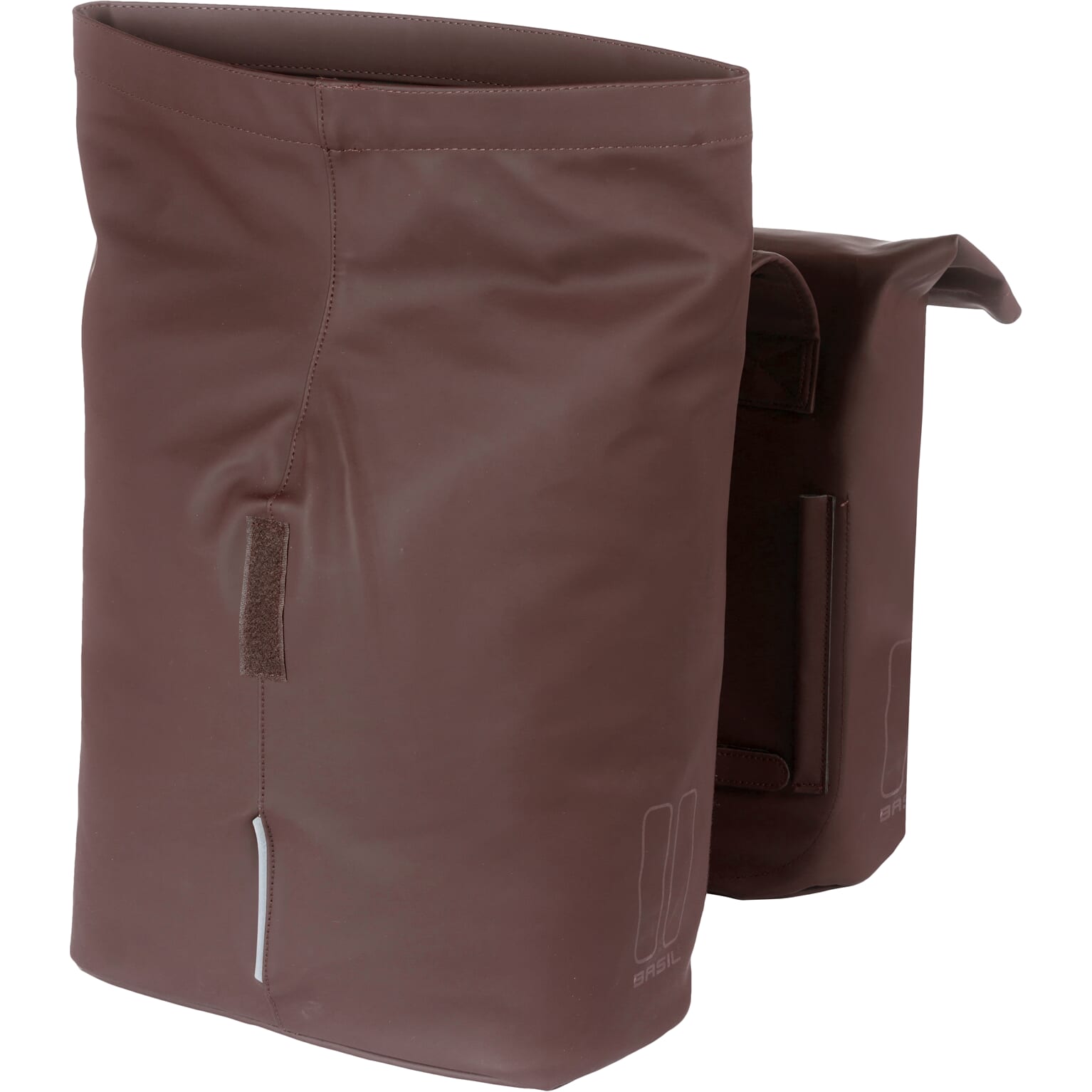 Basil fietstas dubbel City roasted bruin  28-32L