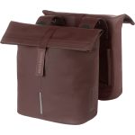 Basil fietstas dubbel City roasted bruin  28-32L