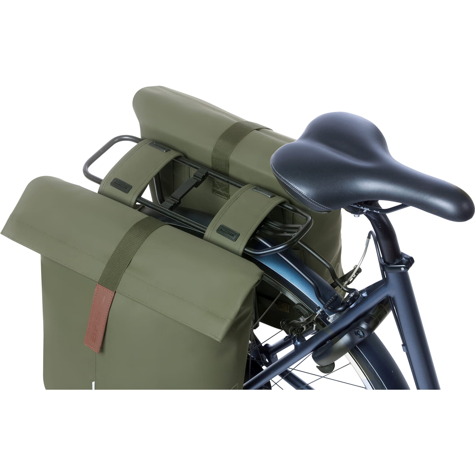 Basil fietstas dubbel City moss groen  28-32L