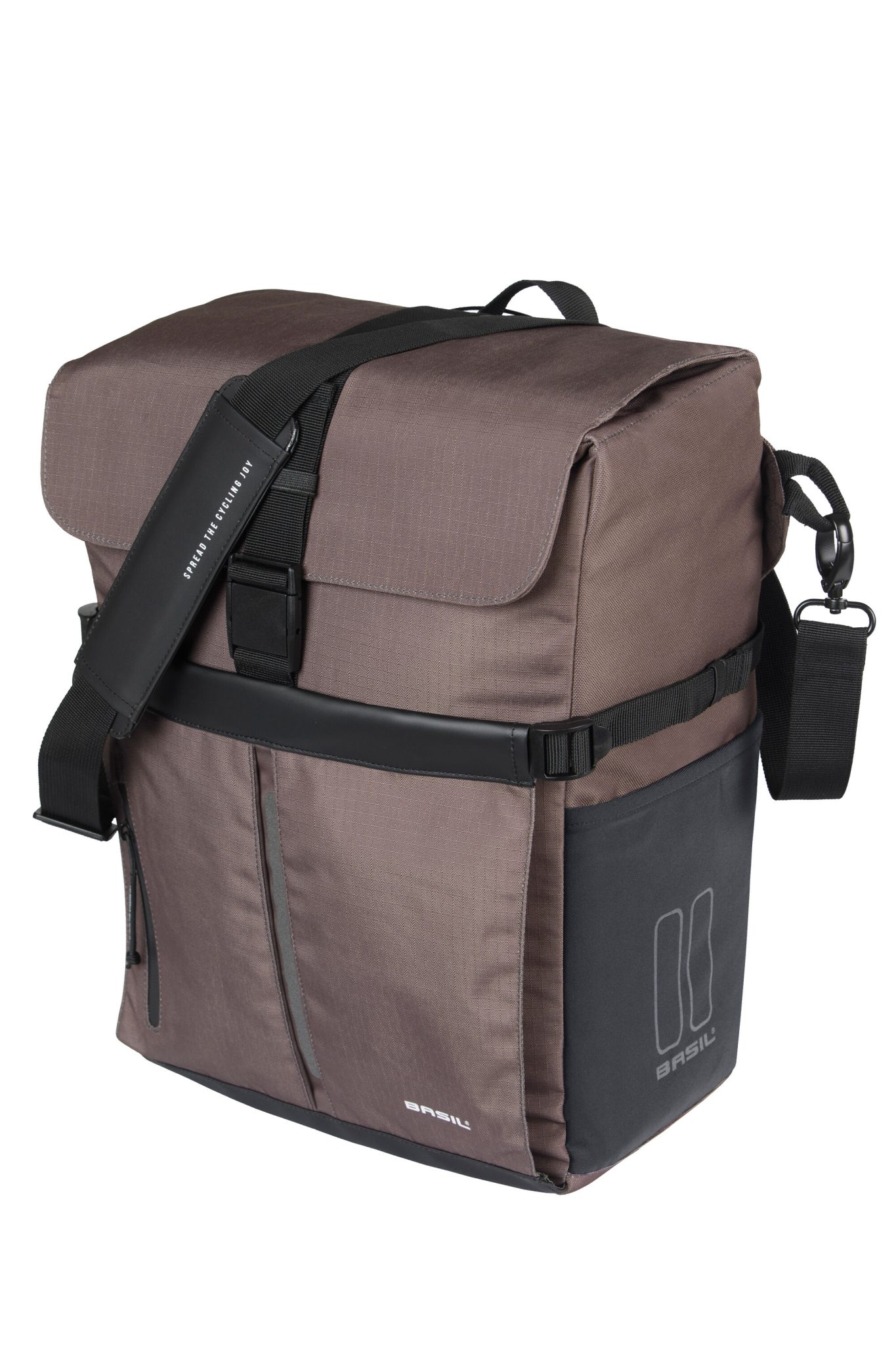 Basil schoudertas Move MIK Hooks bruin 15L