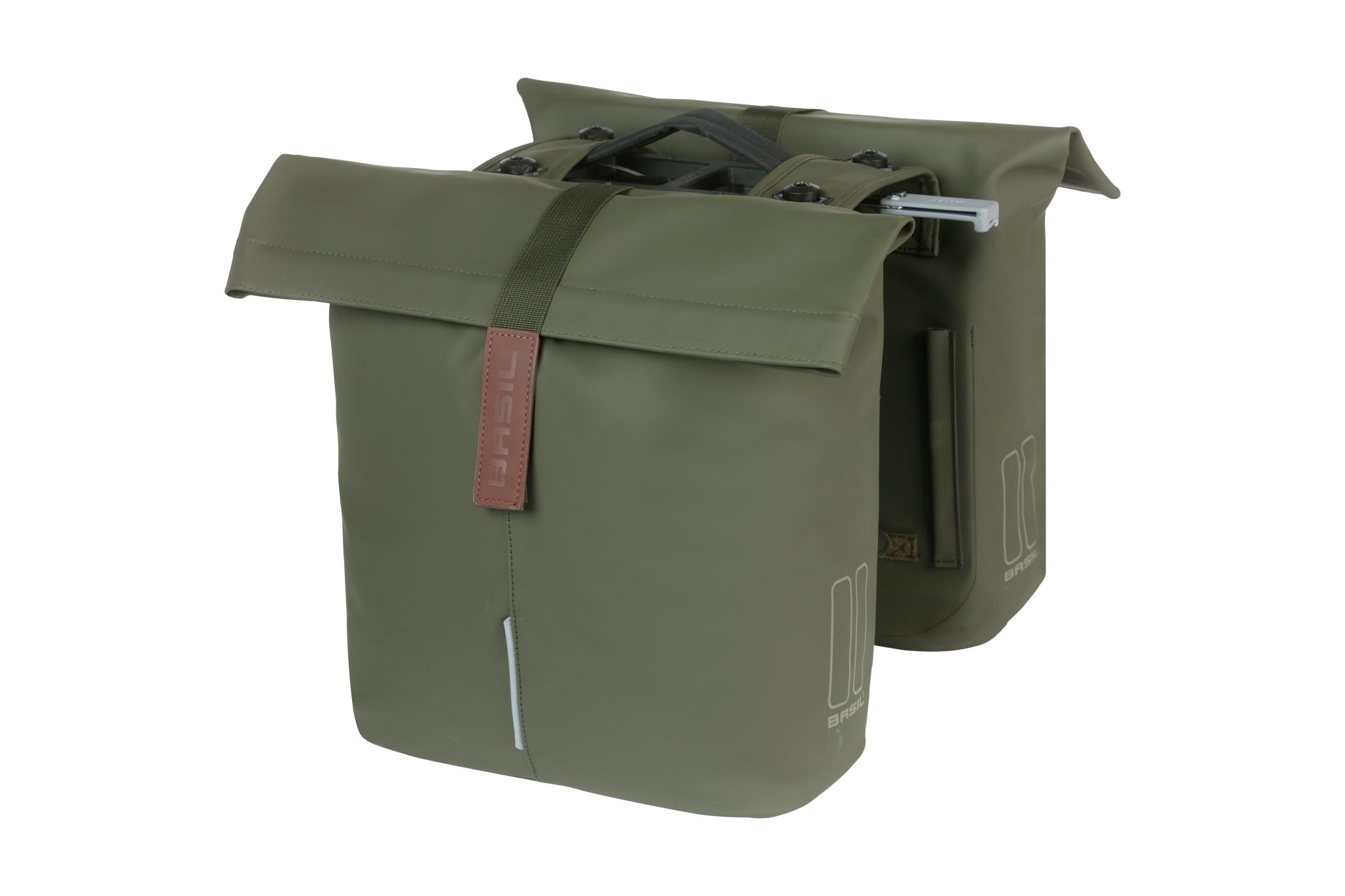 Basil fietstas dubbel City moss groen MIK 28-32L