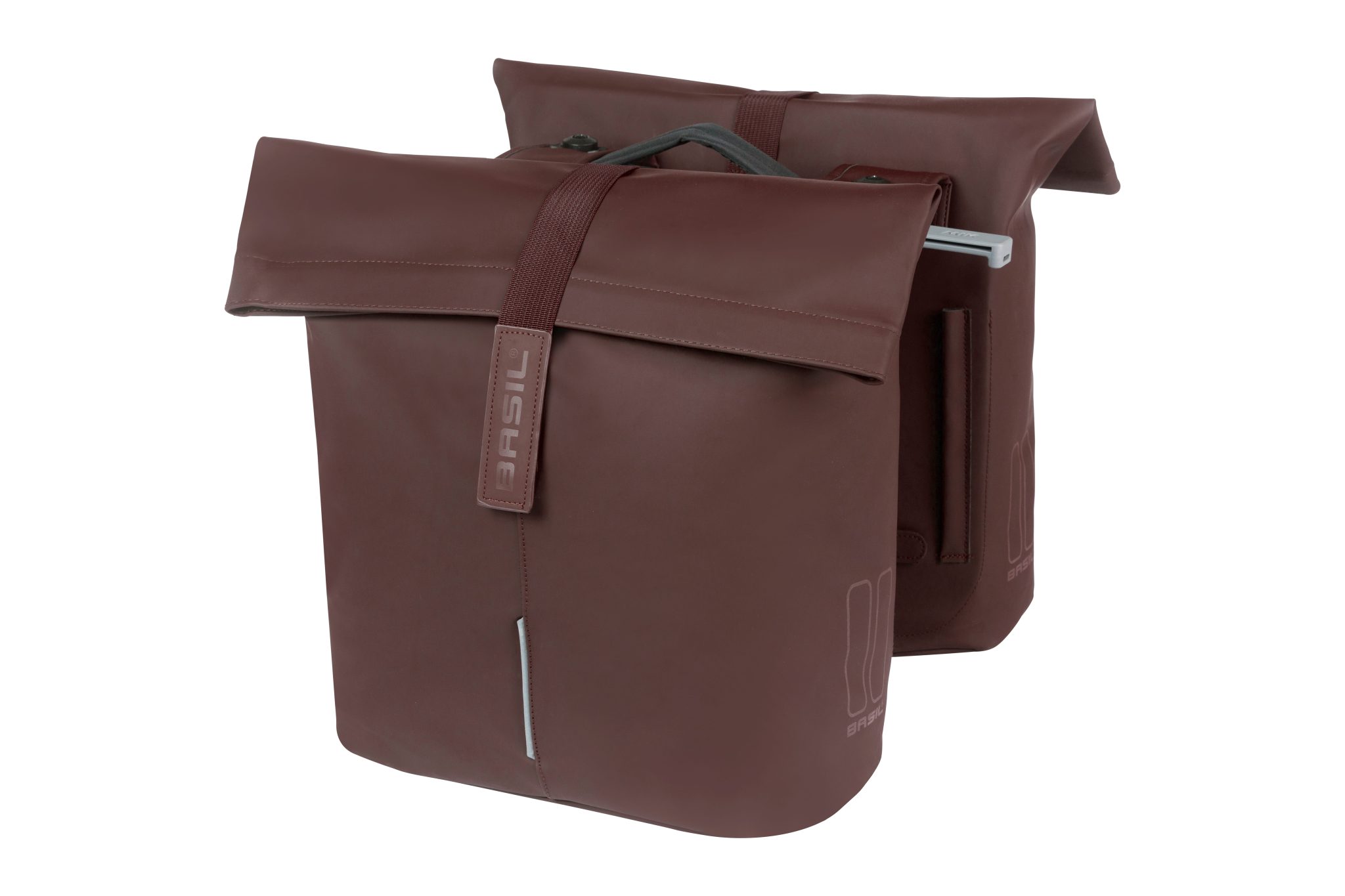 Basil fietstas dubbel City roasted bruin MIK 28-32L