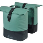 Basil fietstas dubbel Cove zilvergroen/zwart 28-32L