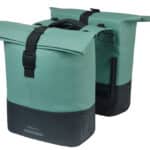 Basil fietstas dubbel Cove zilvergroen/zwart MIK 28-32L