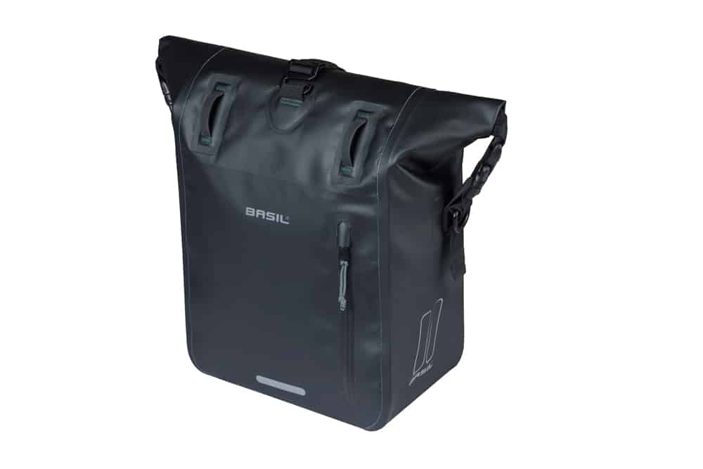 Basil fietstas enkel Rivo M MIK Hooks zwart 12-15L