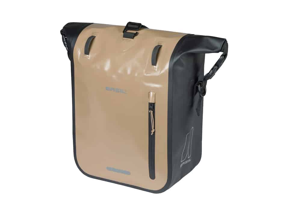 Basil fietstas enkel Rivo M MIK Hooks zand 12-15L