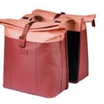 Basil fietstas dubbel Vive bordeaux/roze 28-35L