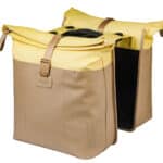 Basil fietstas dubbel Vive zand/geel MIK 28-35L