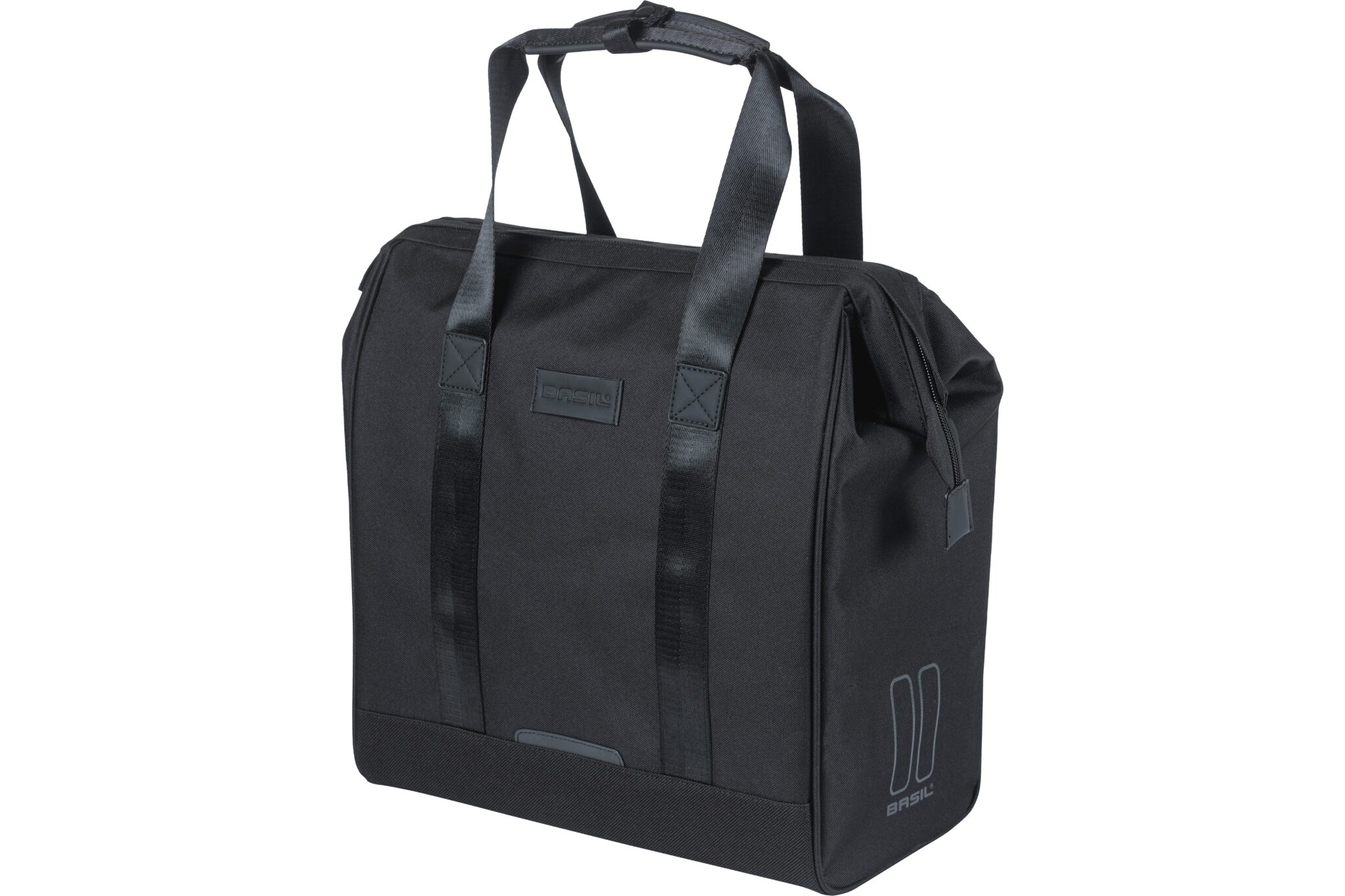 Basil shoppertas Grand MIK Hooks zwart 23L