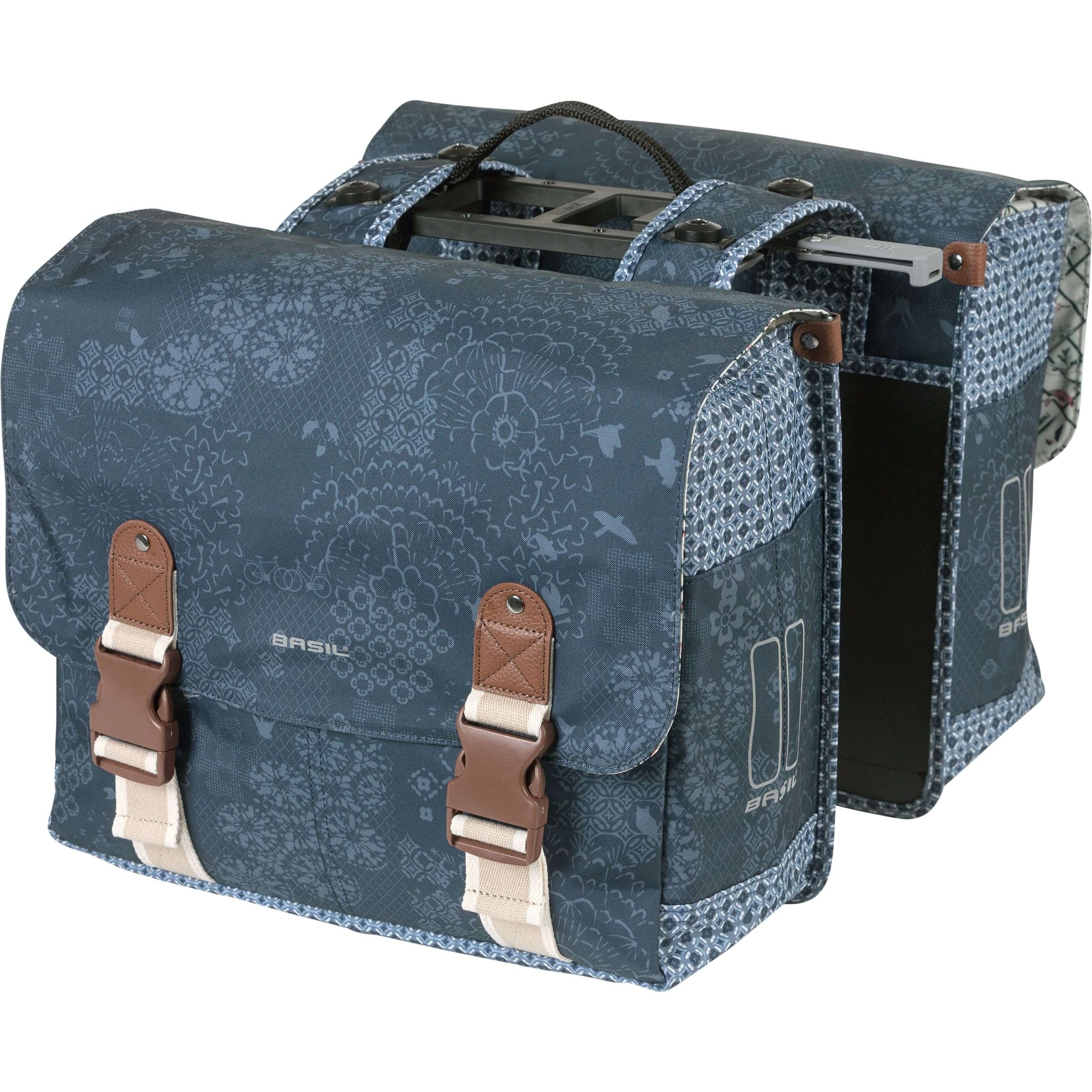 Basil fietstas dubbel Boheme indigo blauw MIK 35L