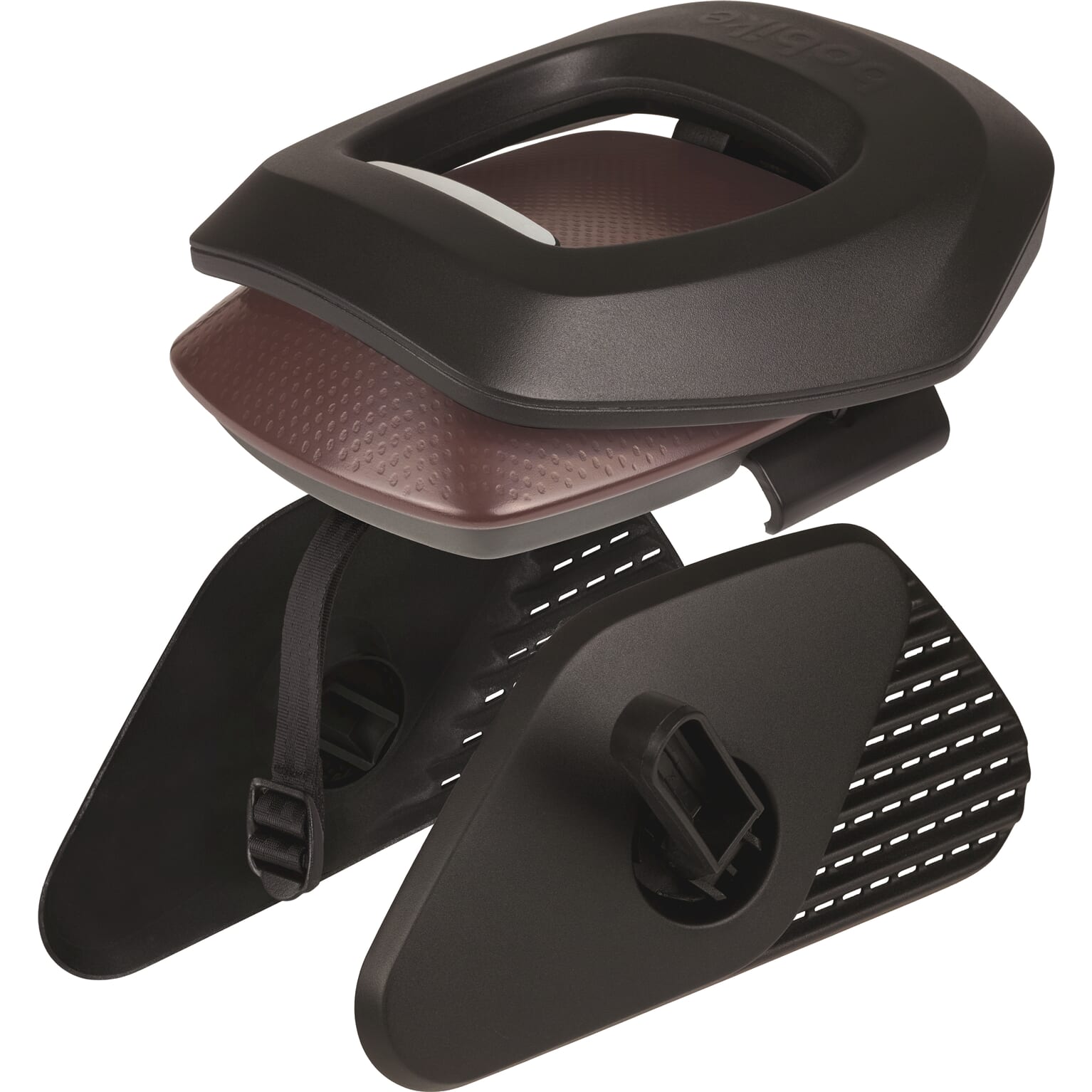 Bobike achterzitje junior One drager zwart/donker bruin