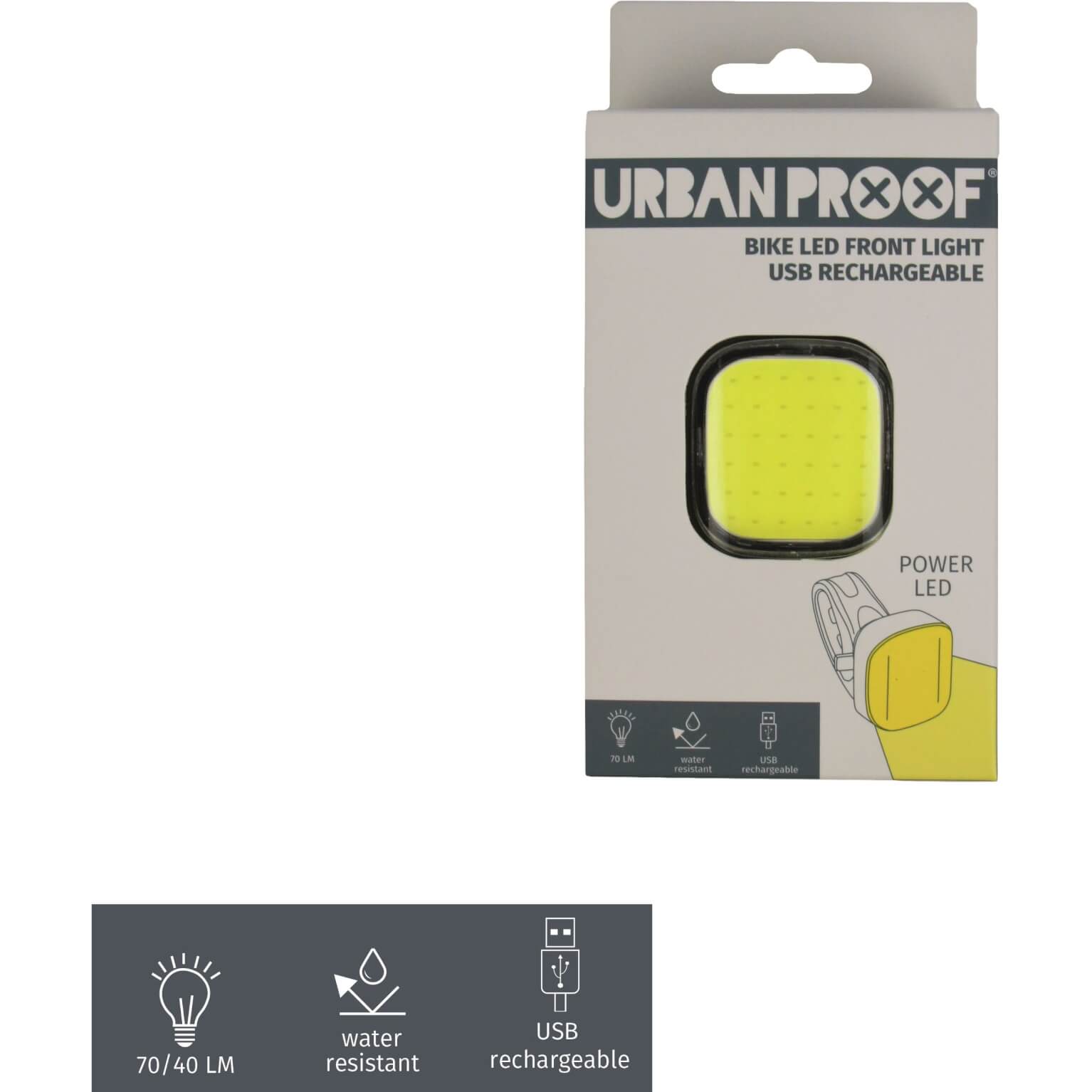 Urban Proof koplamp led usb